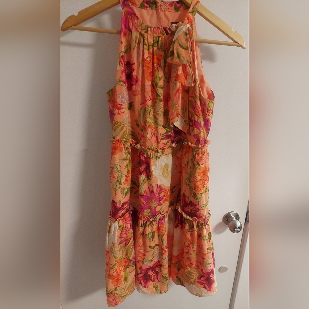VINCE CAMUTO Floral Halter Neck Dress - Picture 3 of 8